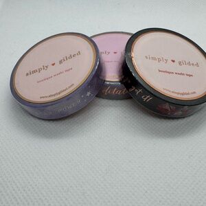 Home Office Planner Washi Tape Set - Purple, Pink, Black